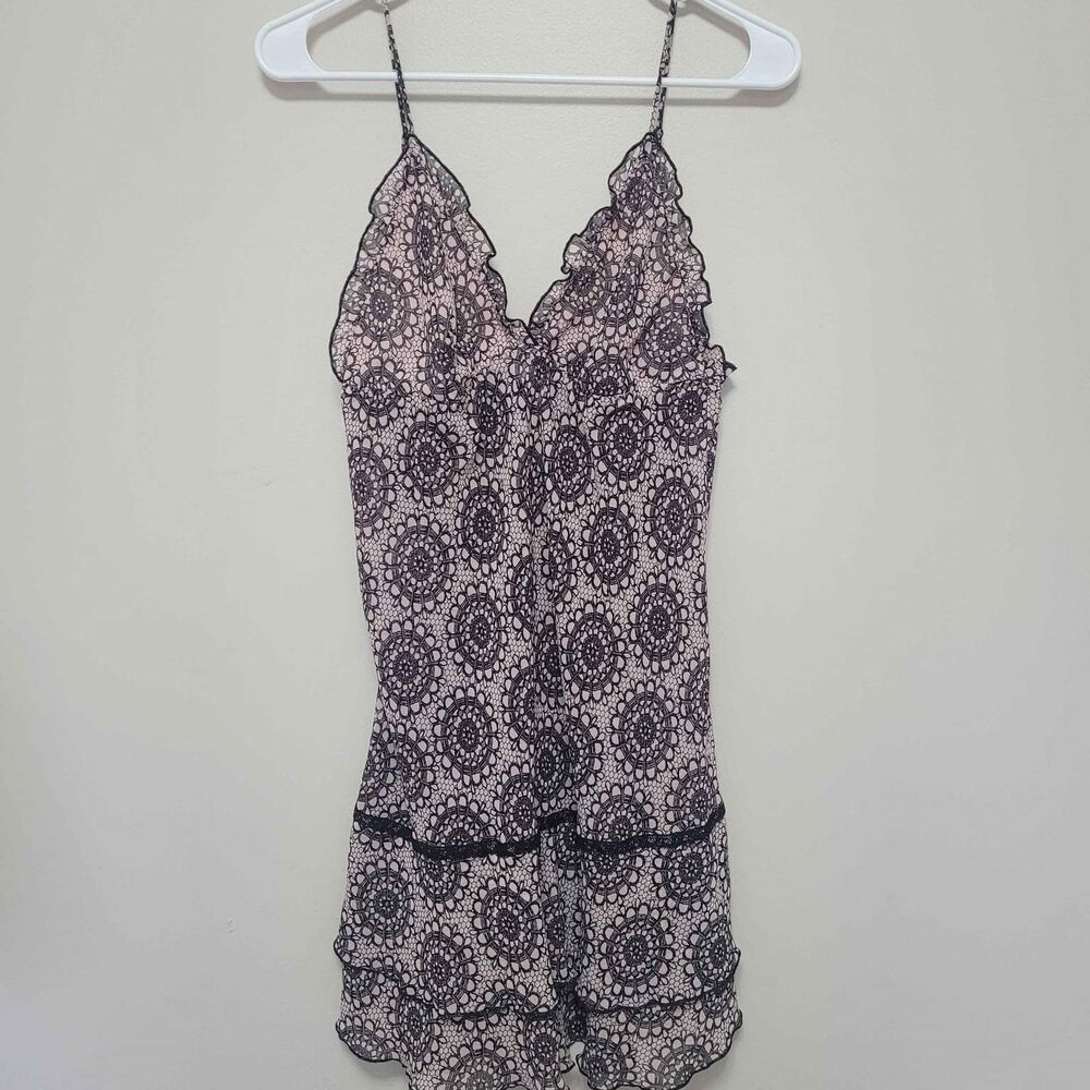 Gilligan & O'Malley Women's Purple Floral Nightgown Sleep Tank Size Medium